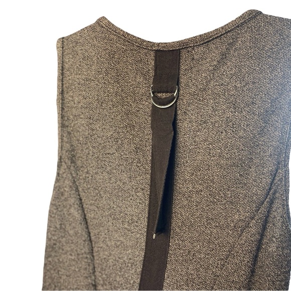 Boo Radley Australia Avant Guarde Gray Sleeveless Full Front Zip Dress, Artsy XS - Picture 8 of 9